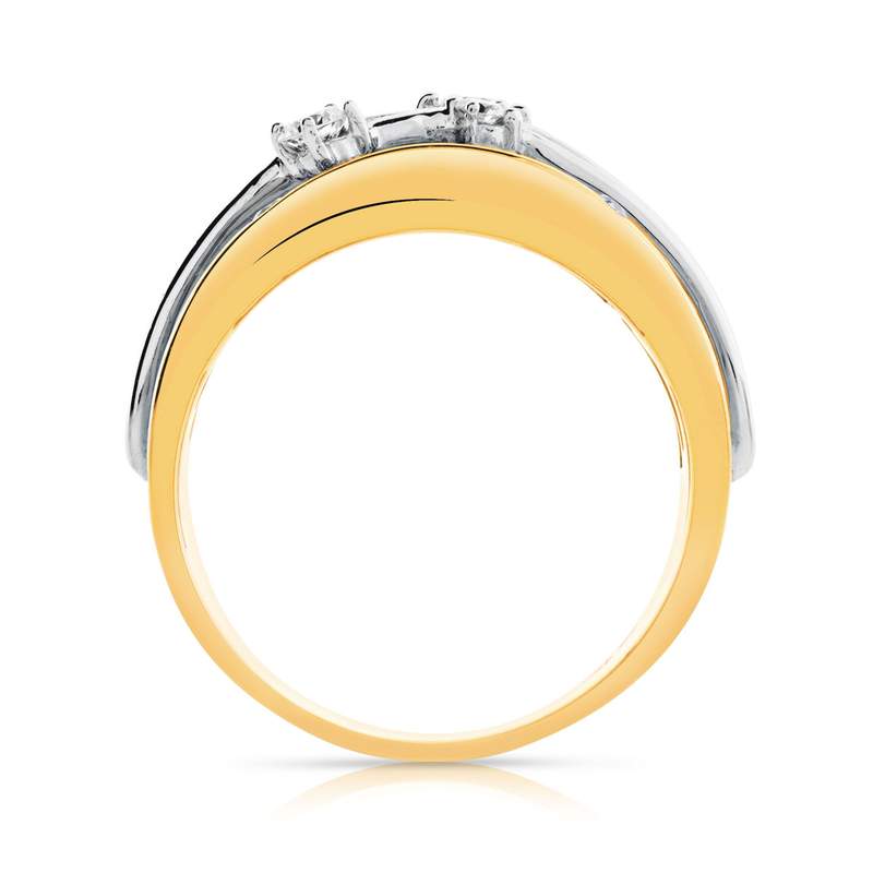 Bague 2 ors 750 diamants - vue 2