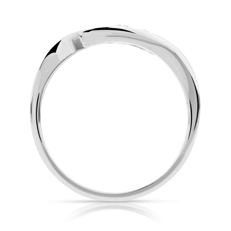Bague Trilogy or 750 blanc diamant - vue 2