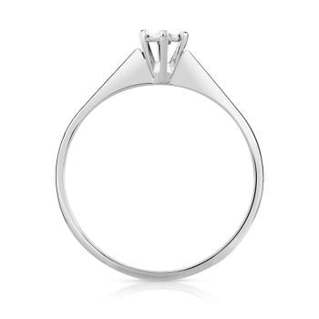 Solitaire or 750 blanc diamant