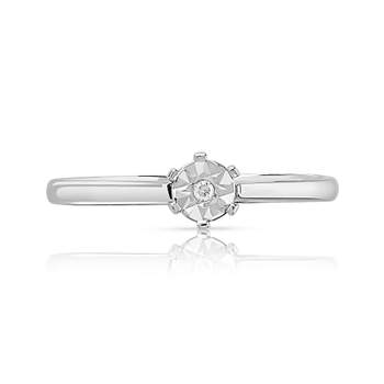Solitaire or 750 blanc diamant