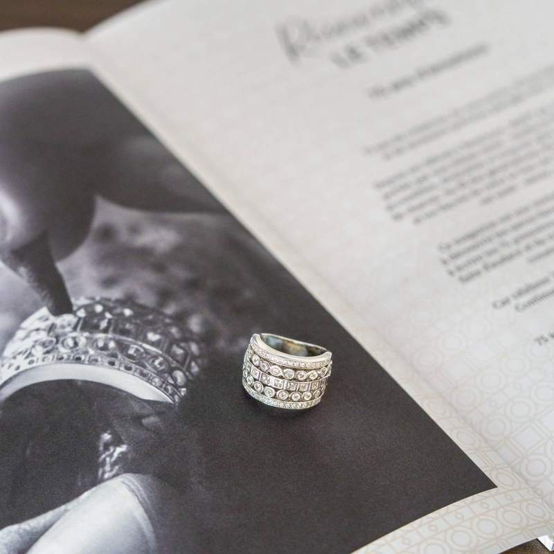 Bague or 750 blanc diamants 1,51 carat - vue D1