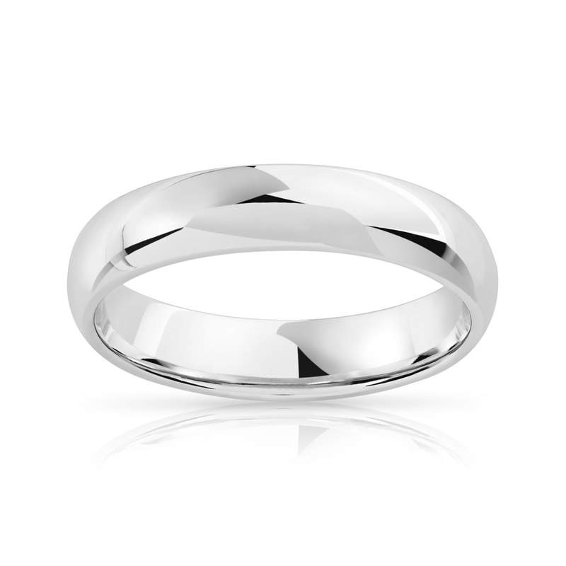 Alliance platine 950 demi-jonc 3,5 mm - vue 1