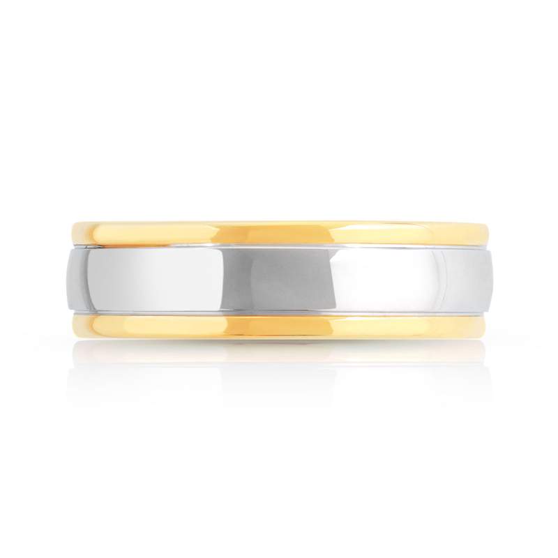 Alliance platine 950 et or 750 jaune - vue 3