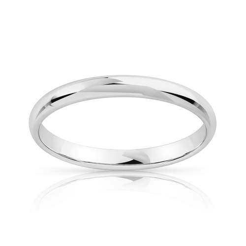 Alliance platine 950 demi-jonc 2,5 mm