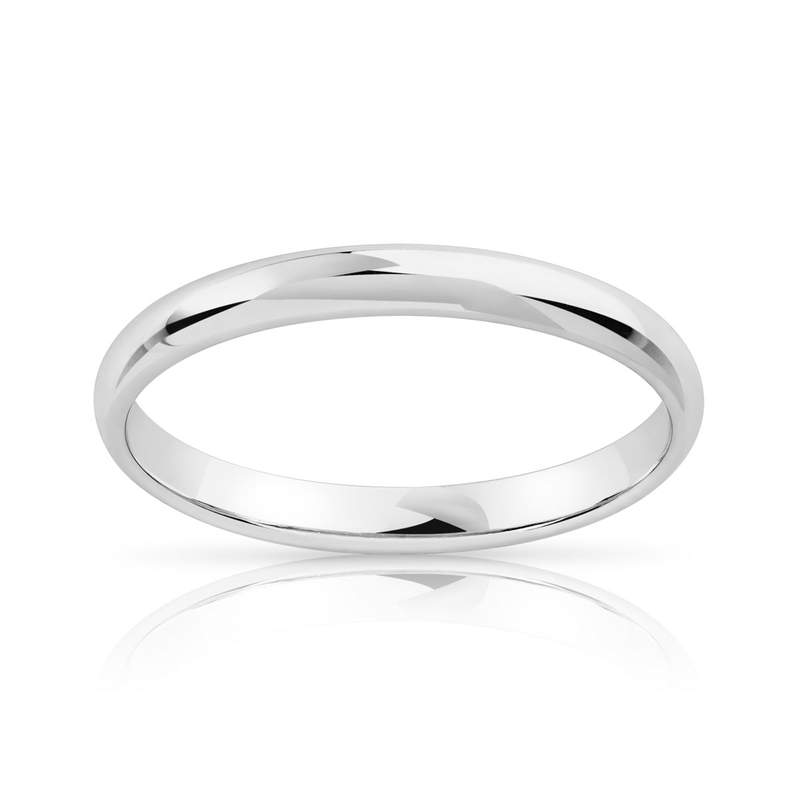 Alliance platine 950 demi-jonc 2,5 mm - vue 1