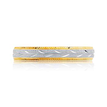Alliance 2 ors 750 diamanté épis 3 mm