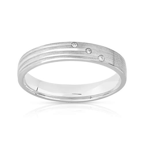 Palladium 950 diamond wedding ring
