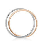 Alliance 2 ors 750 diamanté anneaux entrelacés - vue 2