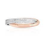 Alliance 2 ors 750 diamanté anneaux entrelacés - vue 3