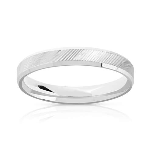 Alliance or 750 blanc irisé 3 mm