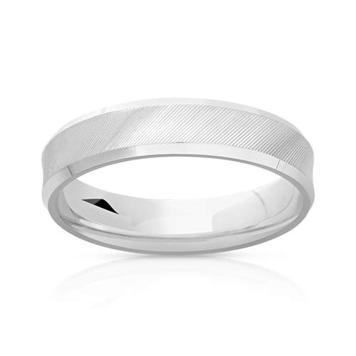 Iriserend wit 750 gouden trouwring 4 mm