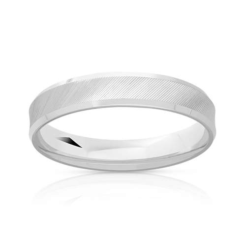 Alliance or 750 blanc irisé 4 mm