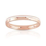 Alliance or 750 rose et laque céramique blanche