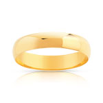 Alliance or 750 jaune demi-jonc 4 mm - vue 1