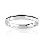 Alliance or 750 blanc laque céramique noire 3 mm - vue 1