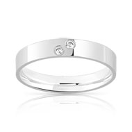 Alliance or 750 blanc diamant