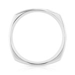 Alliance palladium 950 brossé et diamant noir traité - vue 2