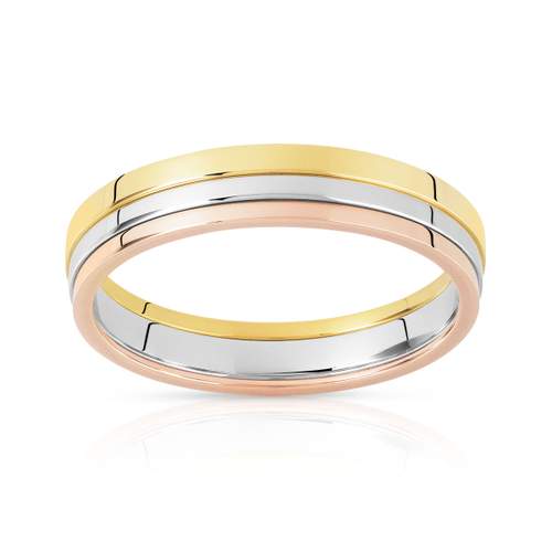 3 gold 750 triple-ring wedding band