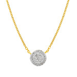 Collier or 750 2 tons diamants 45cm - vue 1