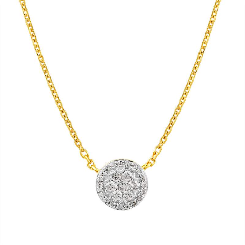 Collier or 750 2 tons diamants 45cm - vue 1