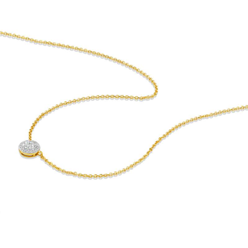 Collier or 750 2 tons diamants 45cm - vue D1