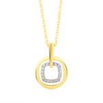 Collier or 750 jaune diamants 42cm - vue 1