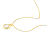 Collier or 750 jaune diamants 42cm - vue D1