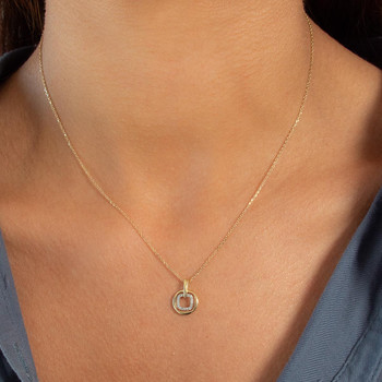 Collier or 750 jaune diamants 42cm