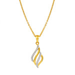 Collier or 750 jaune diamants 42cm - vue 1