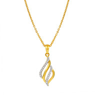 Collier or 750 jaune diamants 42cm