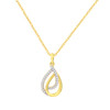 Collier or 750 jaune diamants 42cm - vue V1