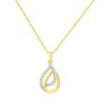 750 Yellow Gold Necklace with 0.07 ct Diamonds, 42 cm - View 1
