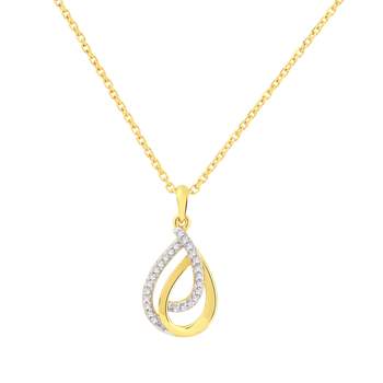Collier or 750 jaune diamants 0.07 ct 42cm