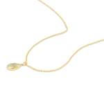 750 yellow gold necklace with 0.07 ct diamonds, 42 cm - view D1