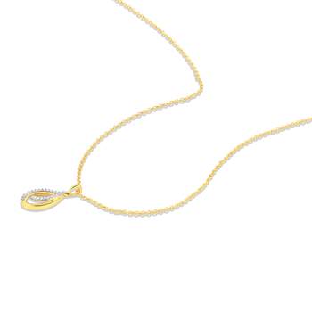 Collier or 750 jaune diamants 0.07 ct 42cm