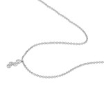 Collier or 750 blanc diamants 42cm - vue 2
