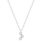 Collier or 750 blanc diamants 42cm - vue 1