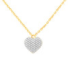 Collier or 750 2 tons diamants 42cm motif coeur - vue V1