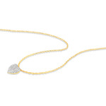 Collier or 750 2 tons diamants 42cm motif coeur - vue D1