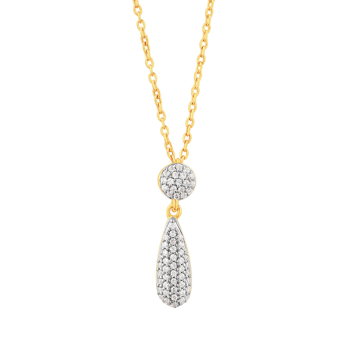 Collier or 750 2 tons diamants 42cm