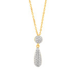 Collier or 750 2 tons diamants 42cm - vue 1