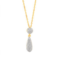 Collier or 750 2 tons diamants 42cm