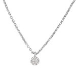 Collier or 750 blanc diamants 42cm - vue 1