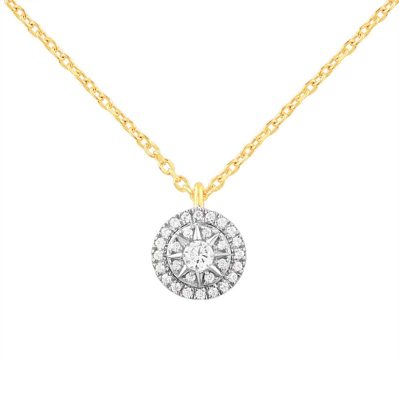 Collier or 750 2 tons diamants 0.045 ct 42cm - vue 1