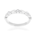 Bague argent 925 et zirconias - vue 1