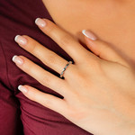 Bague argent 925 et zirconias - vue porté 1