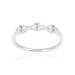 Bague argent 925 et zirconias - vue 1