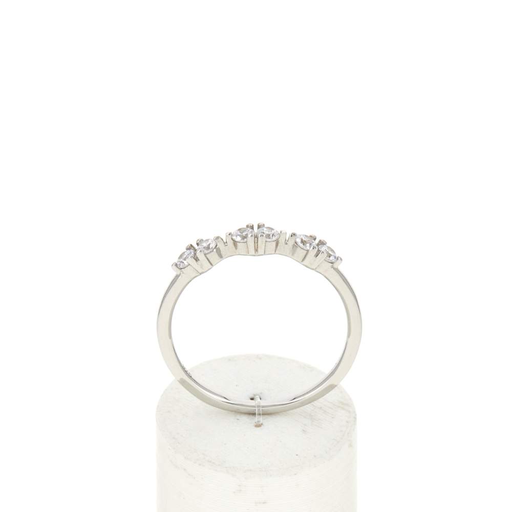 Bague argent 925 et zirconias - vue 1