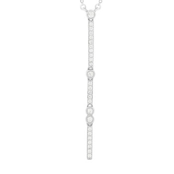 Collier argent 925 et zirconias 45cm