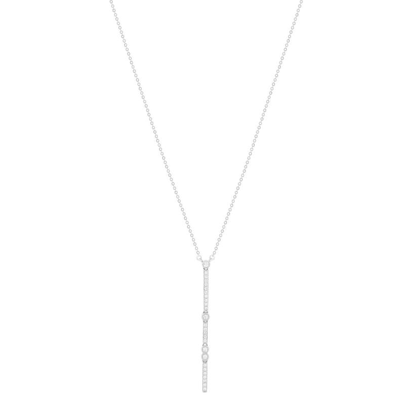 Collier argent 925 et zirconias 45cm - vue 2
